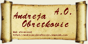 Andreja Obretković vizit kartica